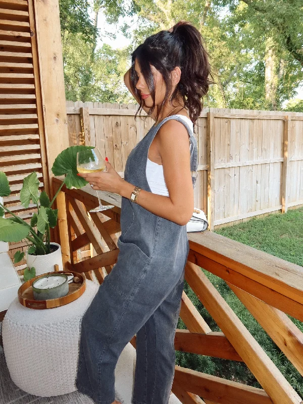 {Pre-Order} Bitter Sweet Jumpsuit in Charcoal