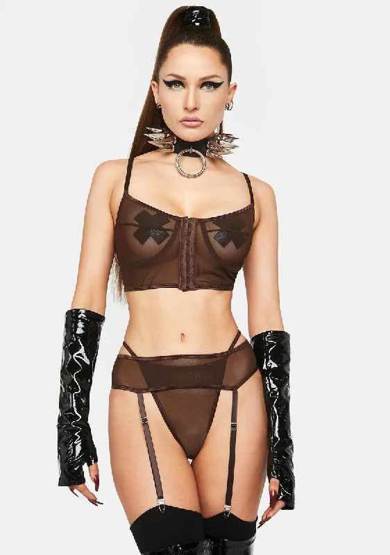 Natural Lover Mesh Lingerie Set