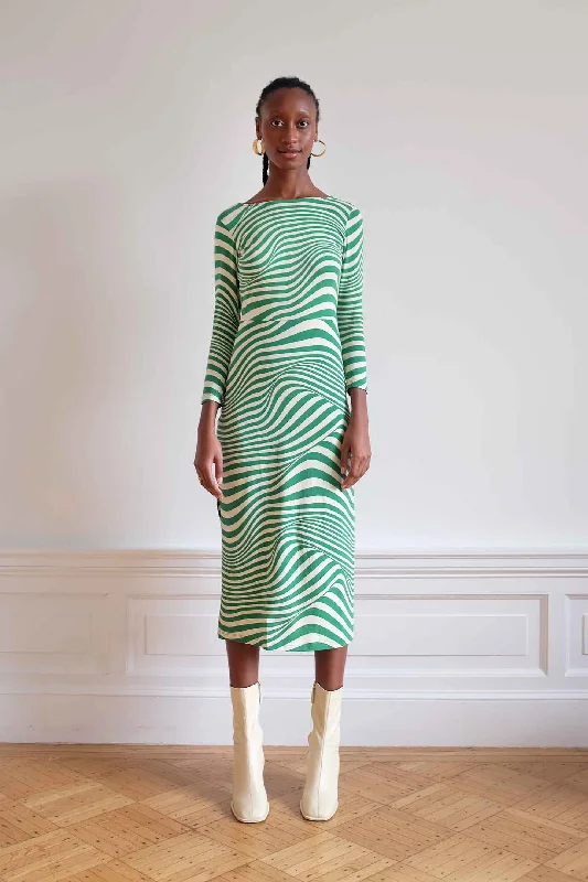 Nikki Dress - Algae Swirl