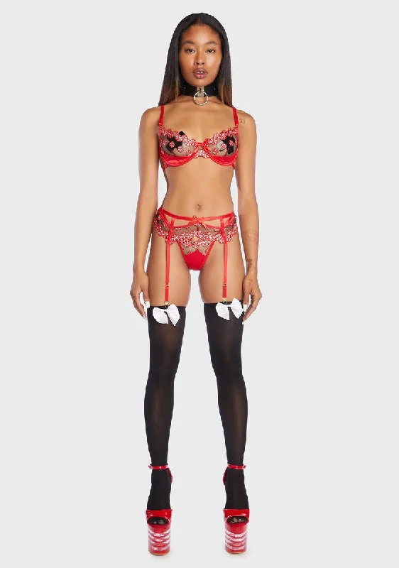 Sweet & Sticky 3 Piece Garter Set