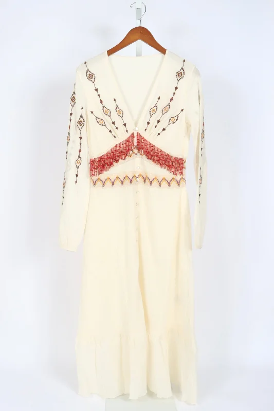 Wada - V-Neck Kaftan Dress - Natural