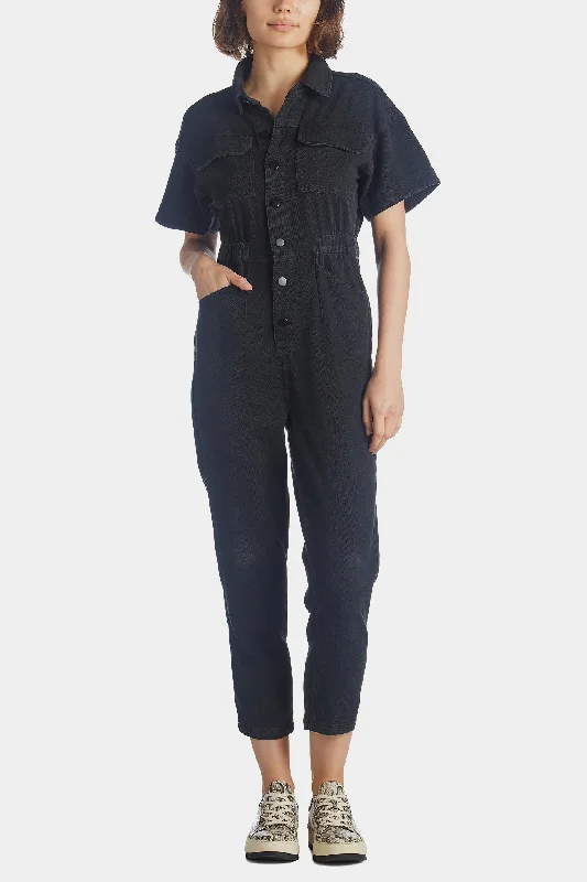 Washed Denim Jumpsuit