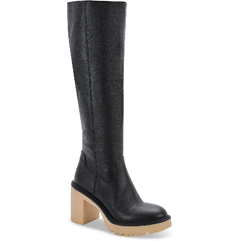 Womens Leather Tall Knee-High Boots