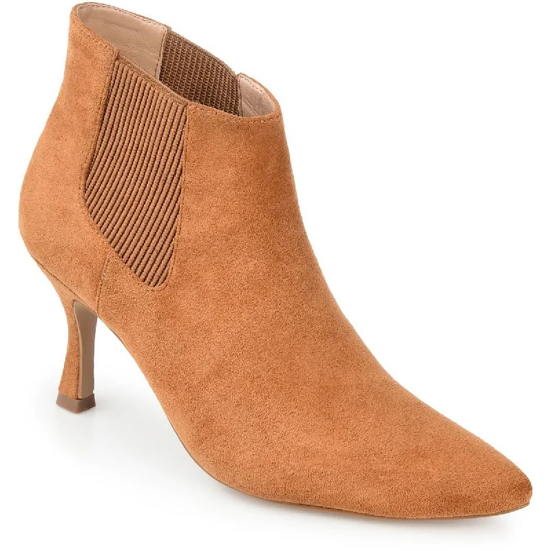 Womens Faux Suede Ankle Chelsea Boots