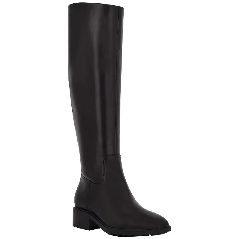 Botina Womens Leather Zipper Knee-High Boots