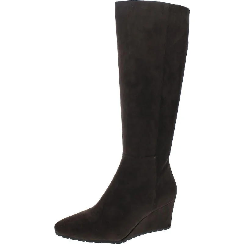 Valonia Womens Faux Suede Tall Knee-High Boots