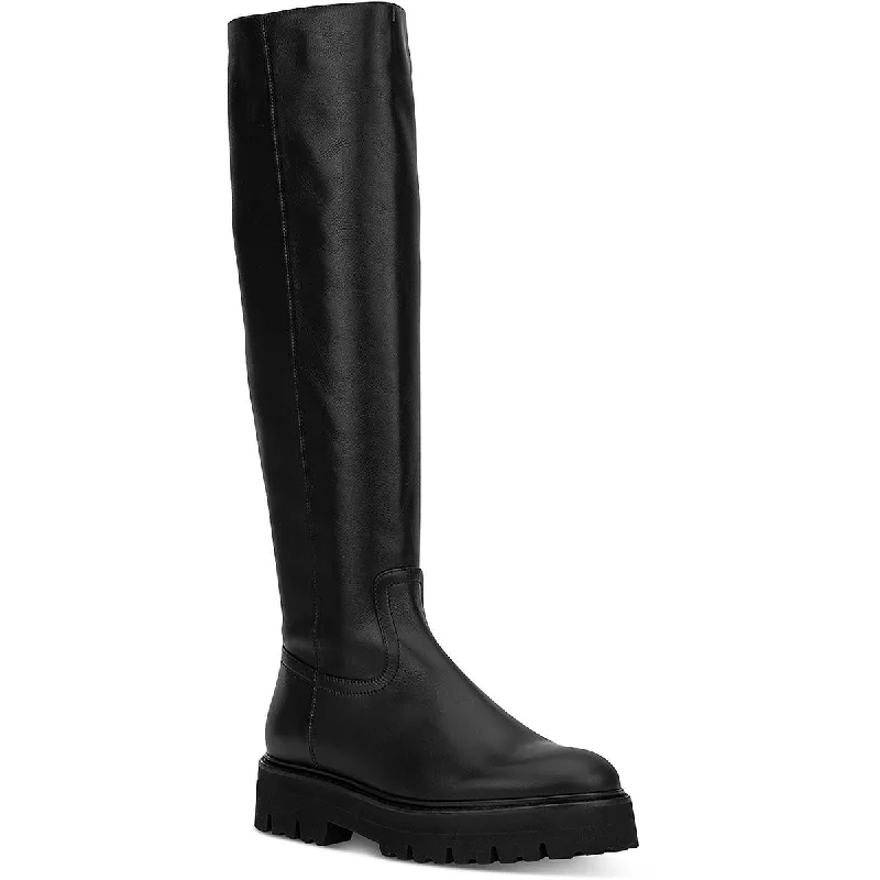 Sheya Womens Leather Tall Knee-High Boots