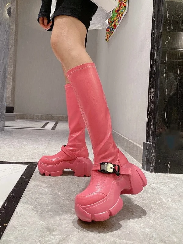 Lisa-100 Knee-High Crepper Boots