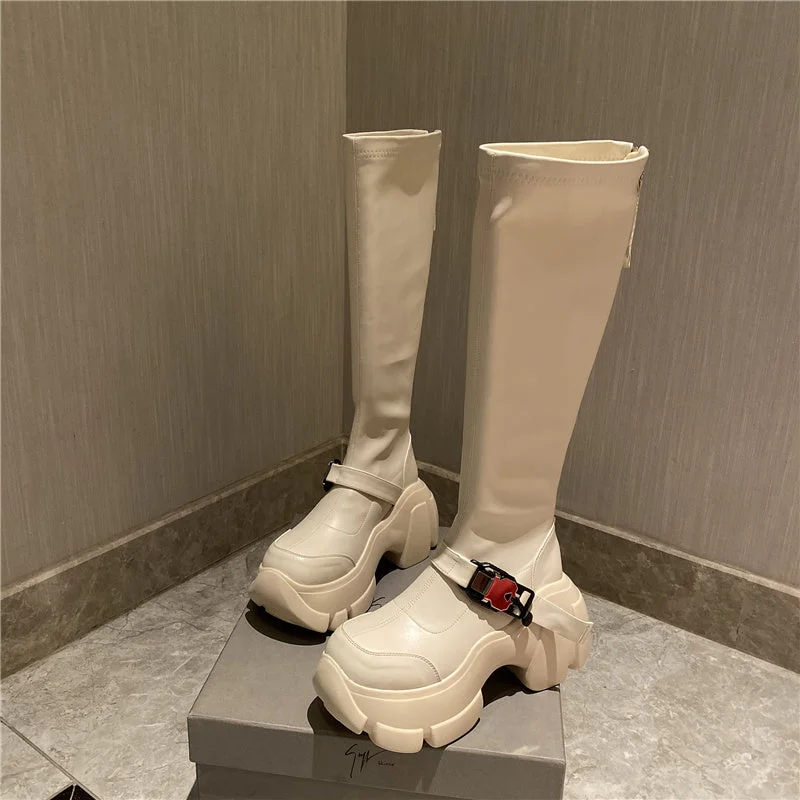 Lisa-100 Knee-High Crepper Boots