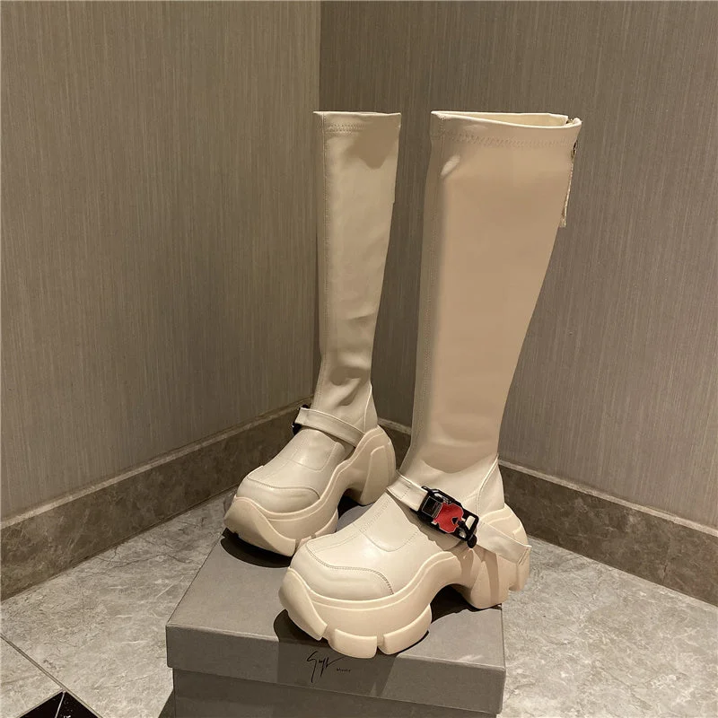 Lisa-100 Knee-High Crepper Boots