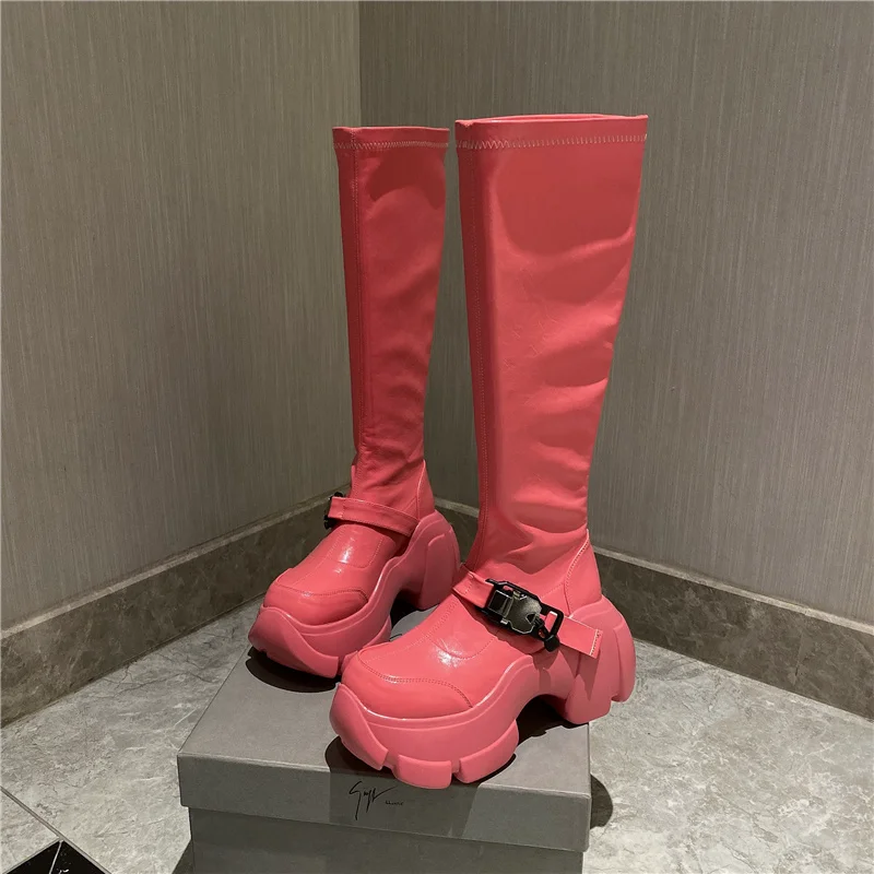 Lisa-100 Knee-High Crepper Boots