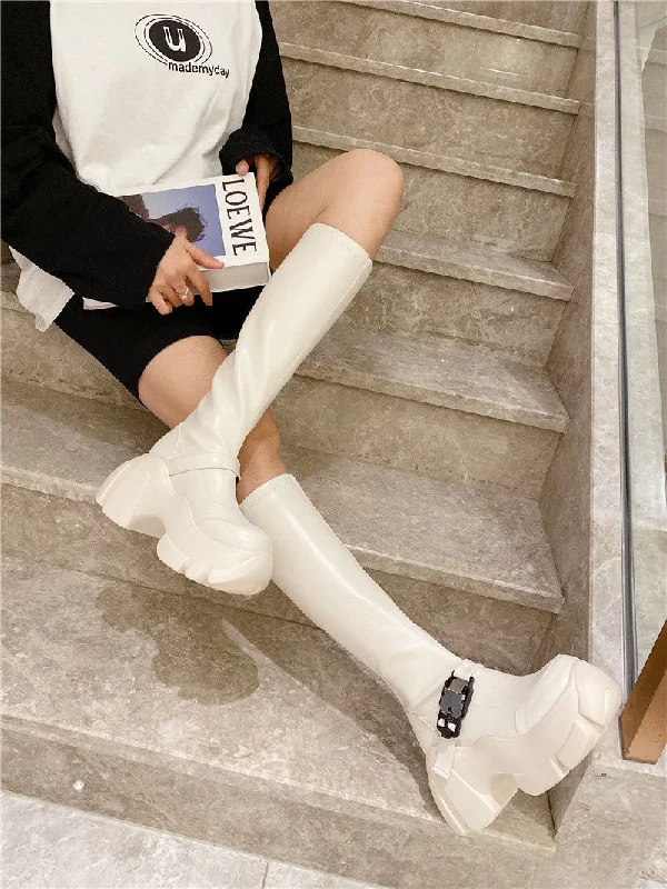 Lisa-100 Knee-High Crepper Boots