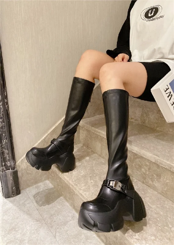 Lisa-100 Knee-High Crepper Boots