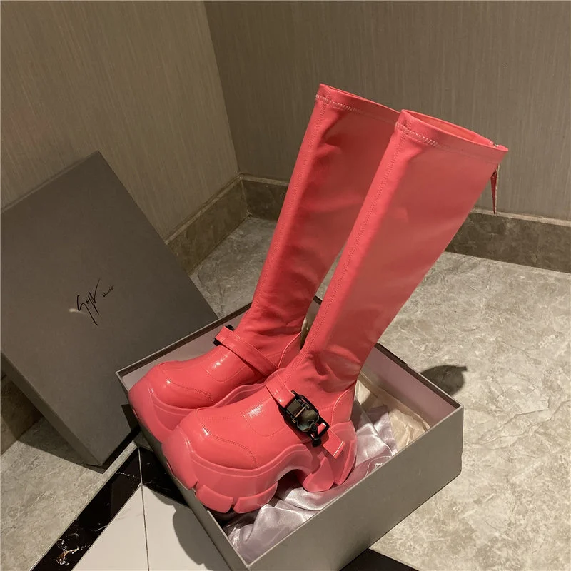 Lisa-100 Knee-High Crepper Boots