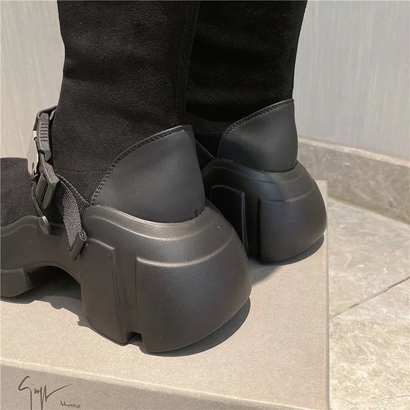 Lisa-100 Knee-High Crepper Boots