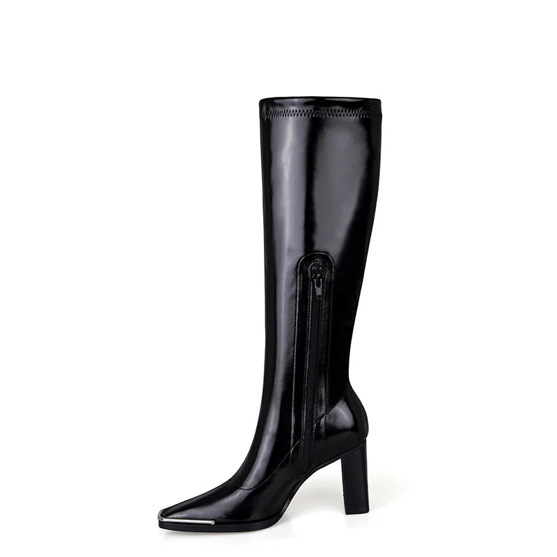 Lory-100 Patent Leather Boots