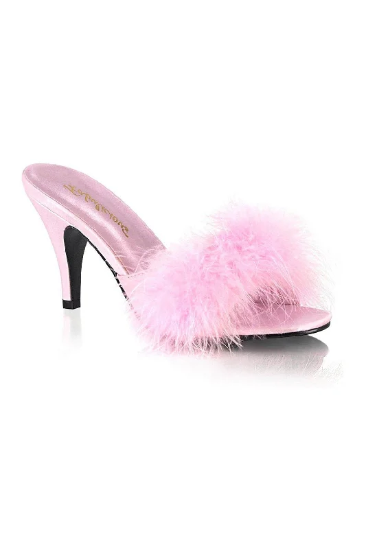 AMOUR-03 Slide | Pink Genuine Satin