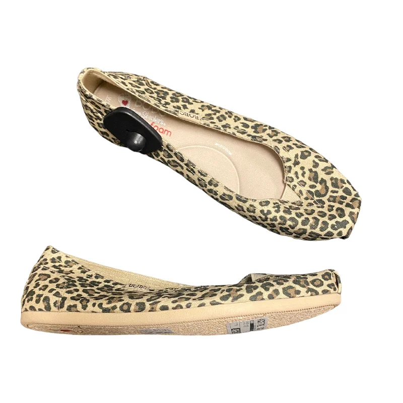 Animal Print Shoes Flats Bobs, Size 9