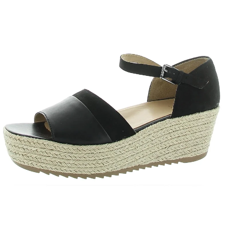 Opal Womens Leather Espadrille Wedge Sandals