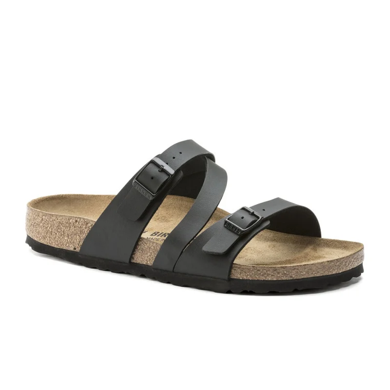 Birkenstock Salina Slide Sandal (Women) - Black Birko-Flor