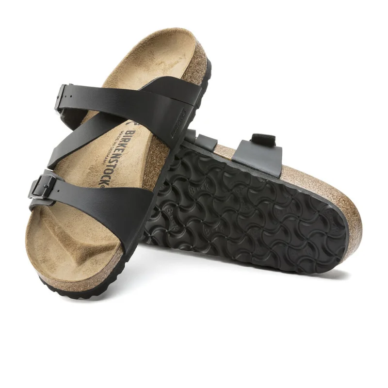 Birkenstock Salina Slide Sandal (Women) - Black Birko-Flor