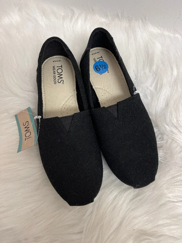 Black Shoes Flats Toms, Size 6.5