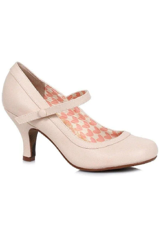 BP320-BETTIE Pump | Nude Faux Leather