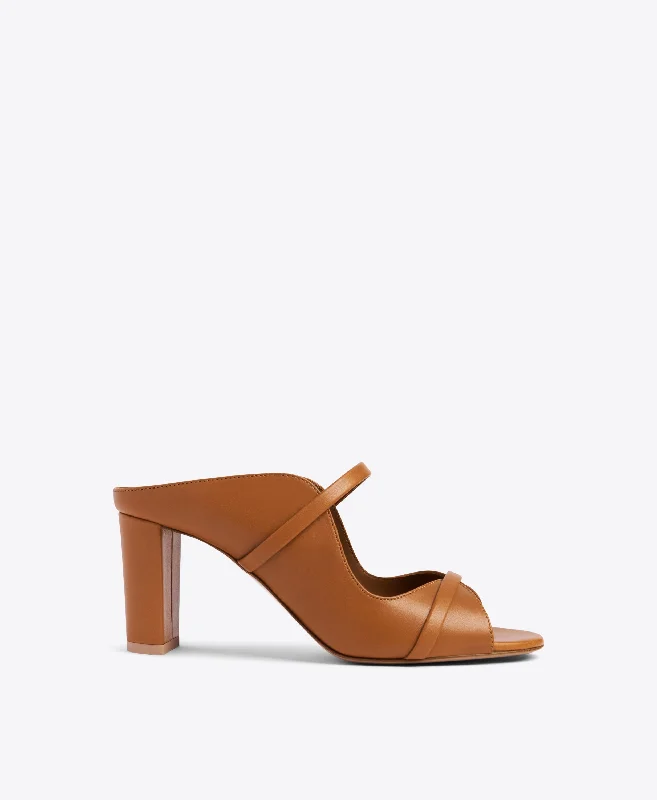 Norah 70 - Brown Leather Heeled Sandals