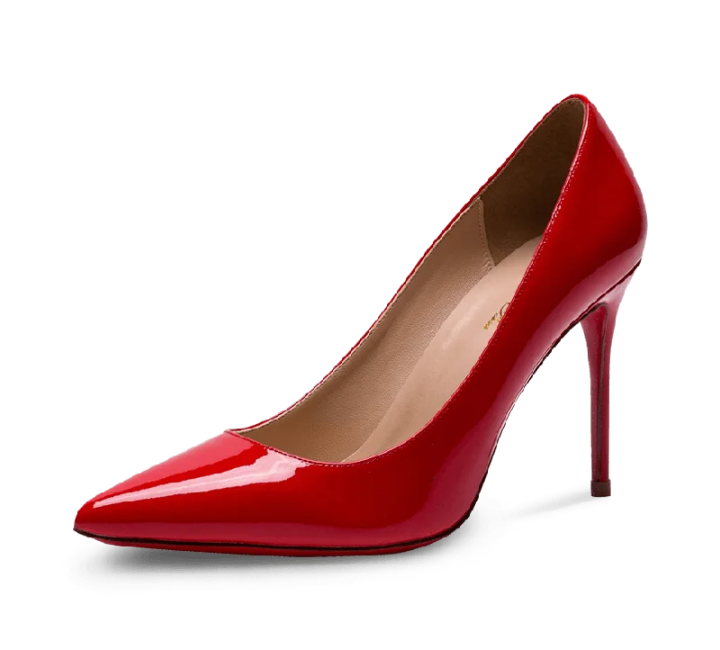 Pointed Toe Red Sole High Heel Pumps