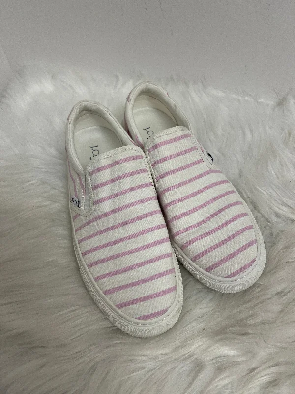 Purple & White Shoes Flats J. Crew, Size 8