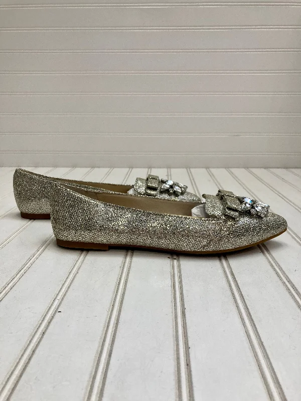 Silver Shoes Flats Michael By Michael Kors, Size 9