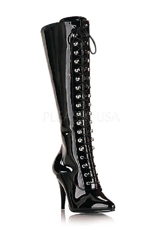 VANITY-2020 Knee Boot  | Black Patent