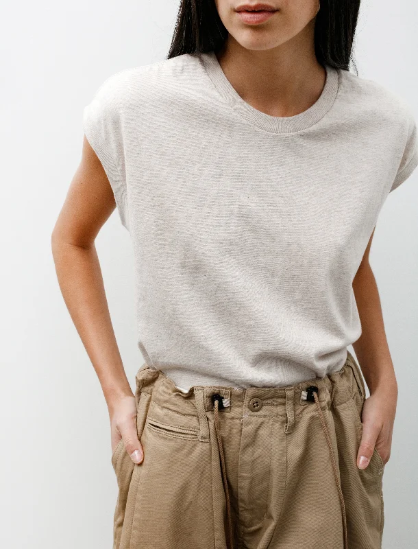 Seamless Crew Neck Sleeveless Top Brown