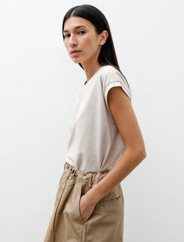 Seamless Crew Neck Sleeveless Top Brown