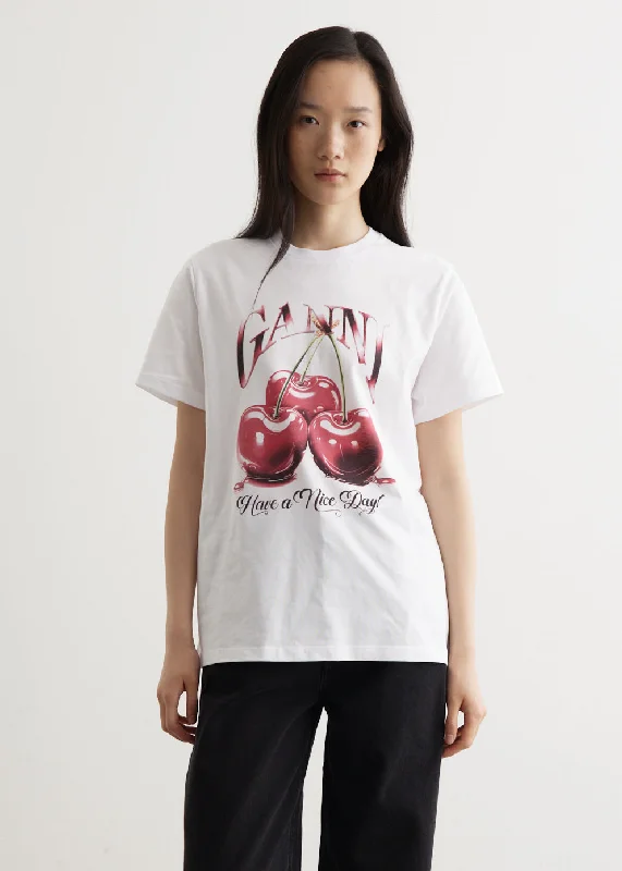 Basic Jersey Cherry Relaxed T-Shirt