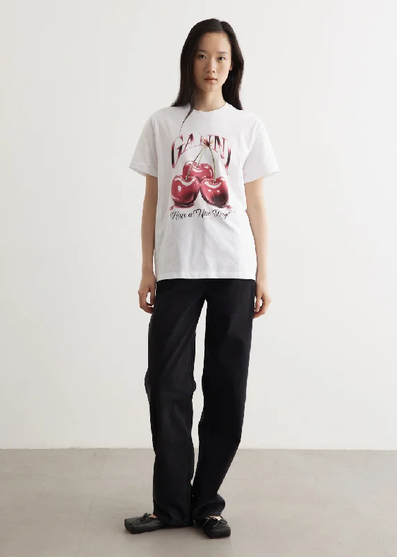 Basic Jersey Cherry Relaxed T-Shirt