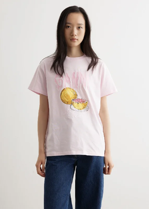 Basic Jersey Grapefruit Relaxed T-Shirt