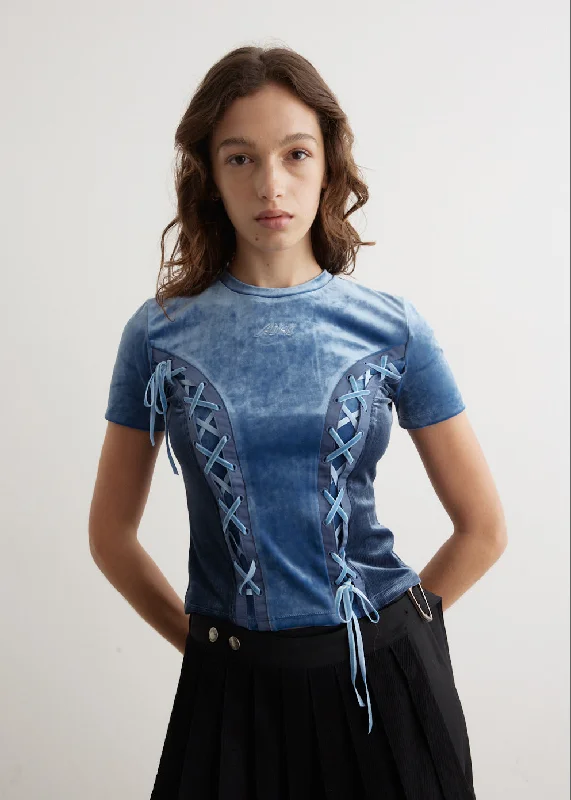 Velvet Lace-Up Baby T-Shirt