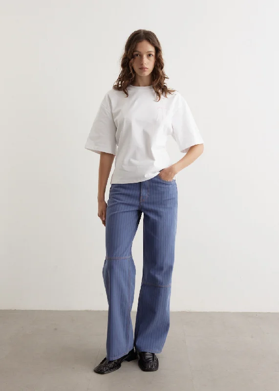 Heavy Cotton Drop Shoulder Waisted T-Shirt