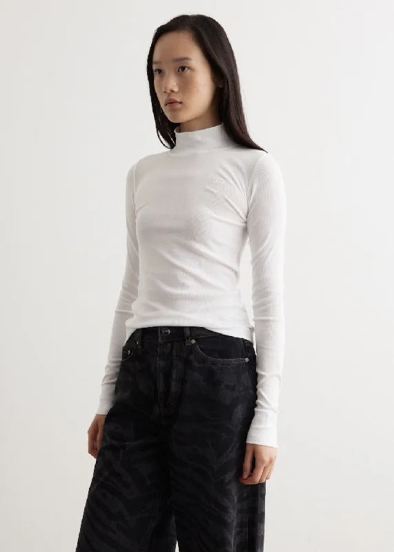 Soft Cotton Rib Long Sleeve T-Shirt