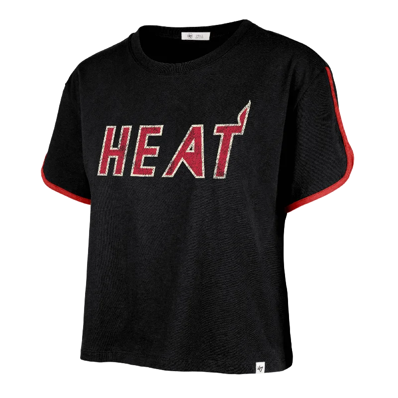 '47 Brand Miami HEAT Wordmark Women's Crop Tee