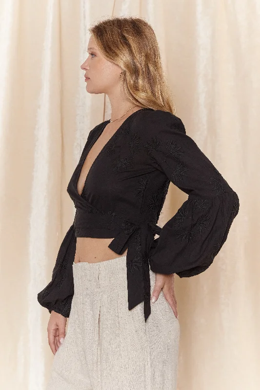 JAYA WRAP CROP TOP