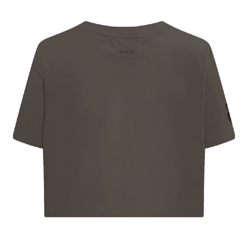 Pro Standard Miami HEAT Taupe Boxy Crop Women's Tee