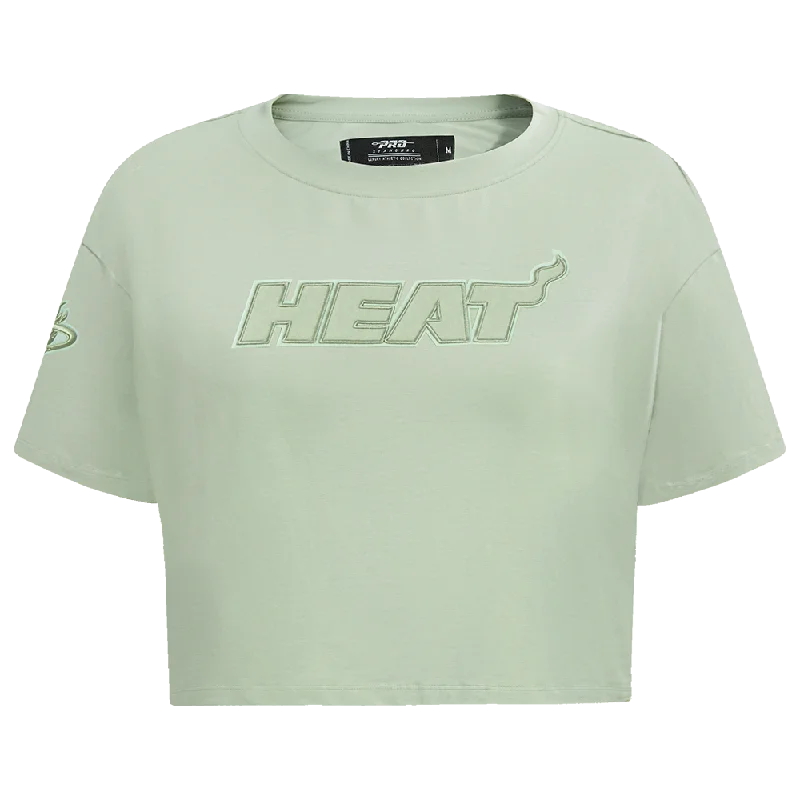 Pro Standard Miami HEAT Moss Boxy Crop Women's Tee