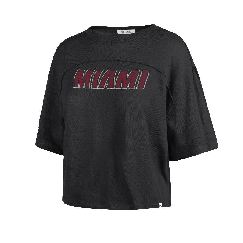 '47 Brand Miami HEAT Wordmark Women's Crop Tee