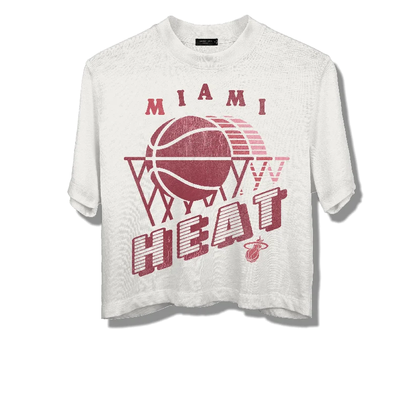 Junk Food Miami HEAT Women's Crop Tee