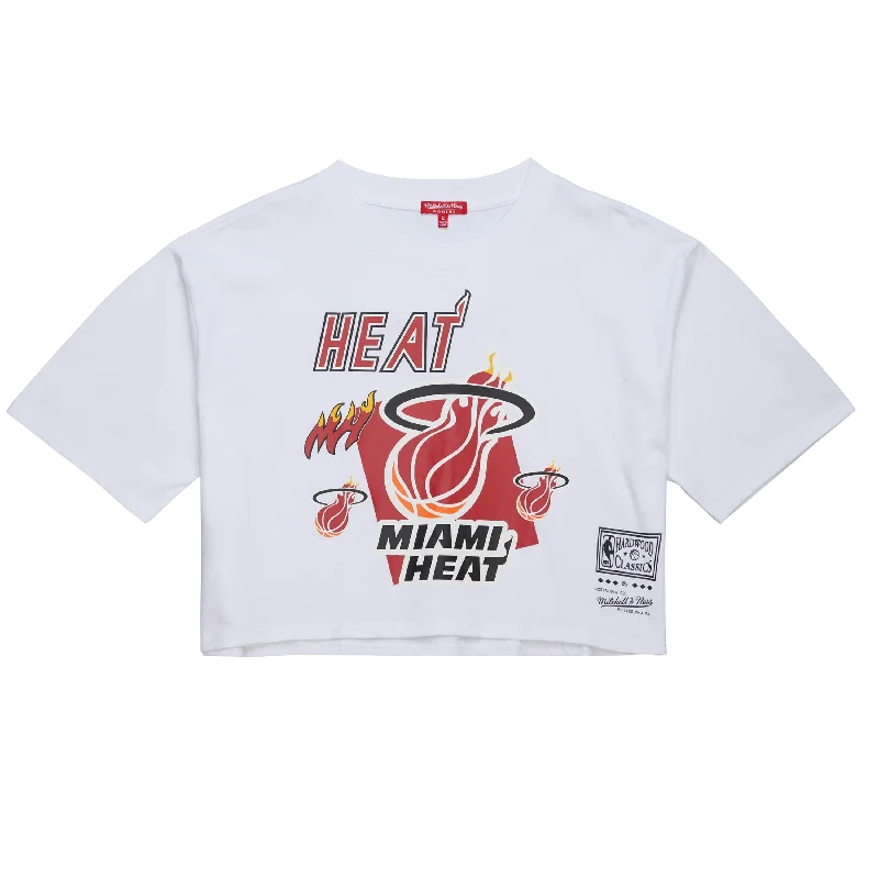 Mitchell & Ness Miami HEAT Graphic Women's Crop Tee