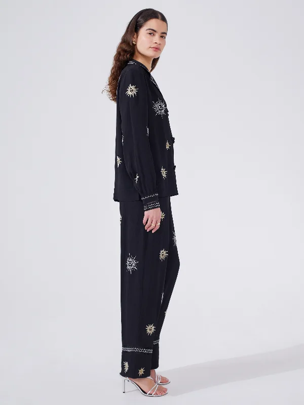 Nima Viscose Embroidered Pyjama Trousers