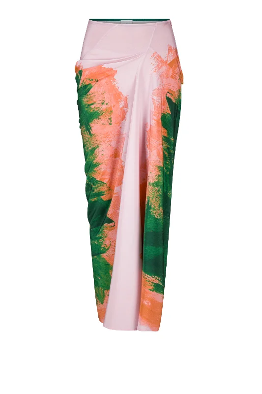 Saren Brushstroke Print Skirt