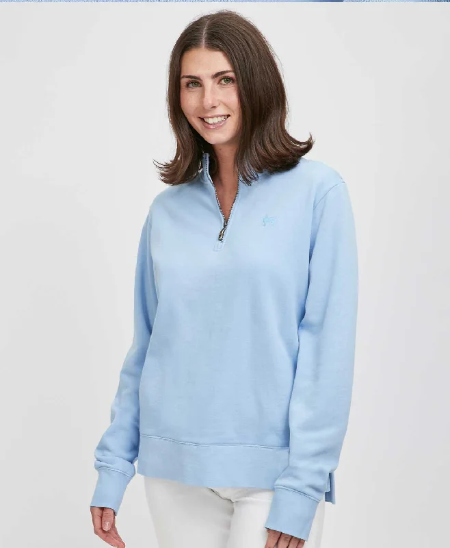 Ladies Bluffs Garment Dyed Fleece Quarter Zip